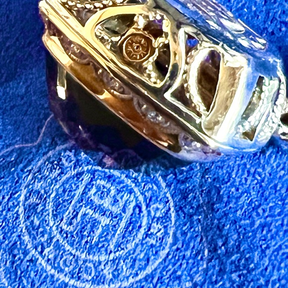 TACORI 18K Rose Gold & 92.5 SSilver Smokey Quartz & Diamond Pendant on SS Chain - Picture 9 of 16